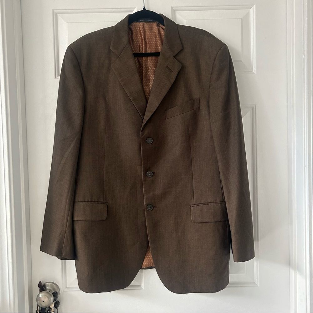 Lubiam Vintage Made in Italy Suit Coat or Jacket Chocolate Brown